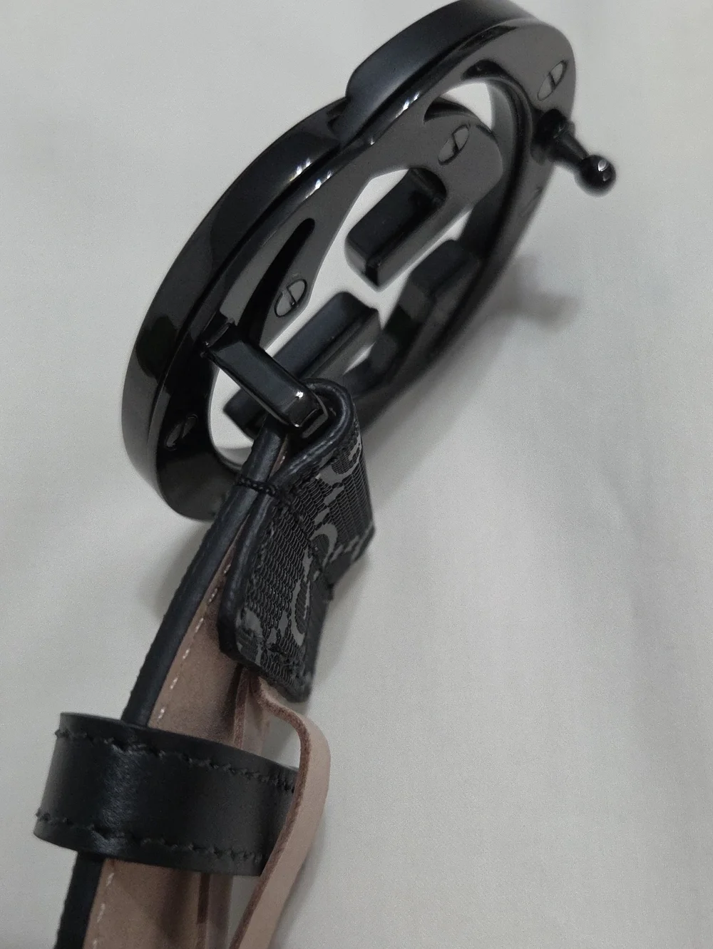 Gucci Black Imprime Monogram GG Belt